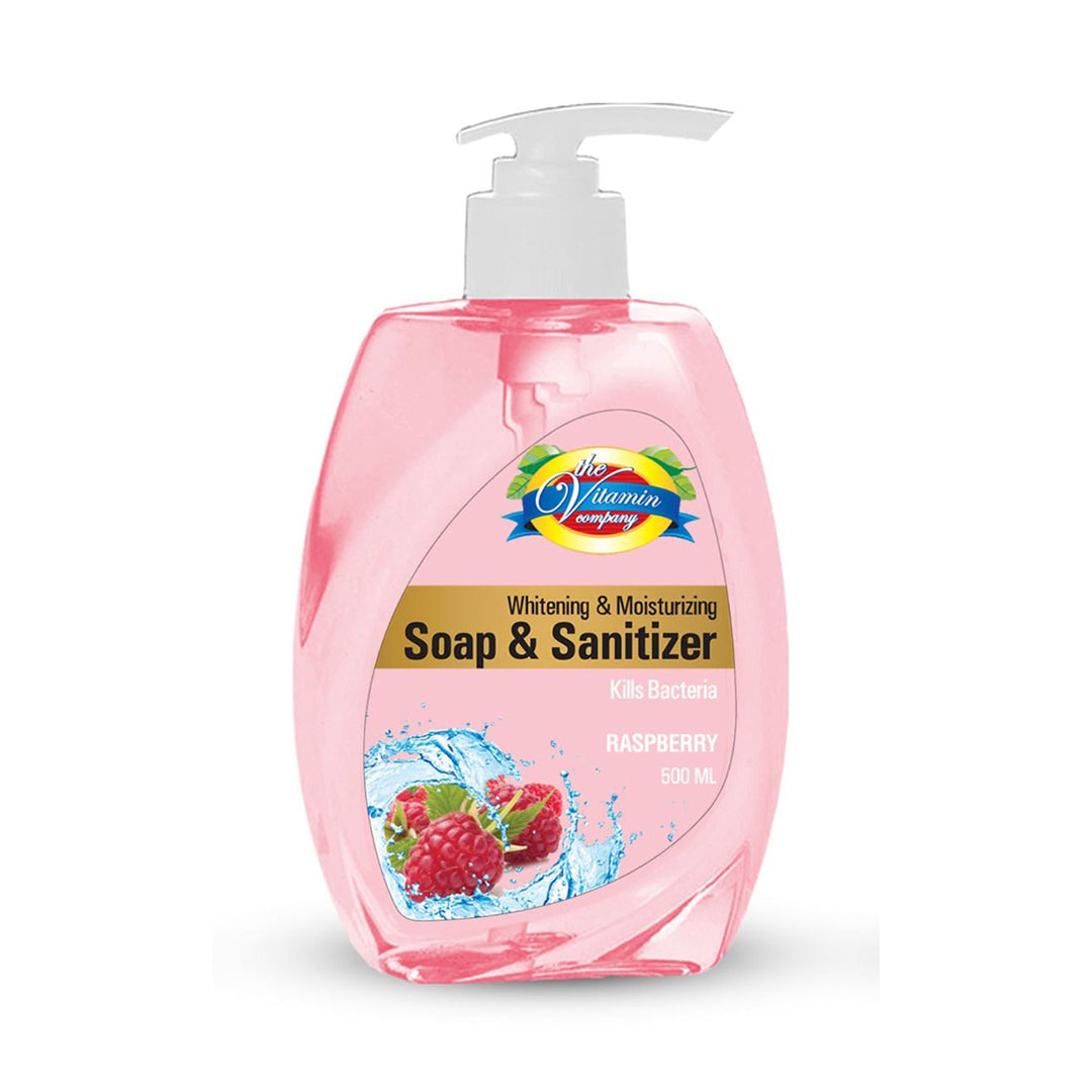 Raspberry Hand Soap & Sanitizer 500 ml The Vitamins Company