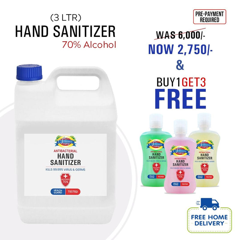 3 Ltr Original Hand Sanitizer 70% Alcohol Bundle Offer!