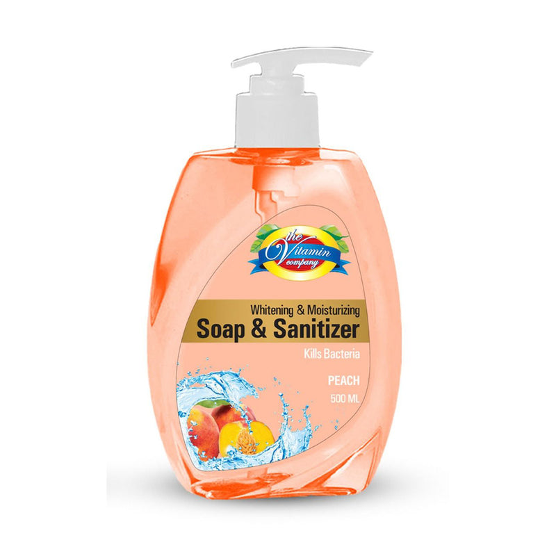 Peach Hand Soap & Sanitizer – 500 ml